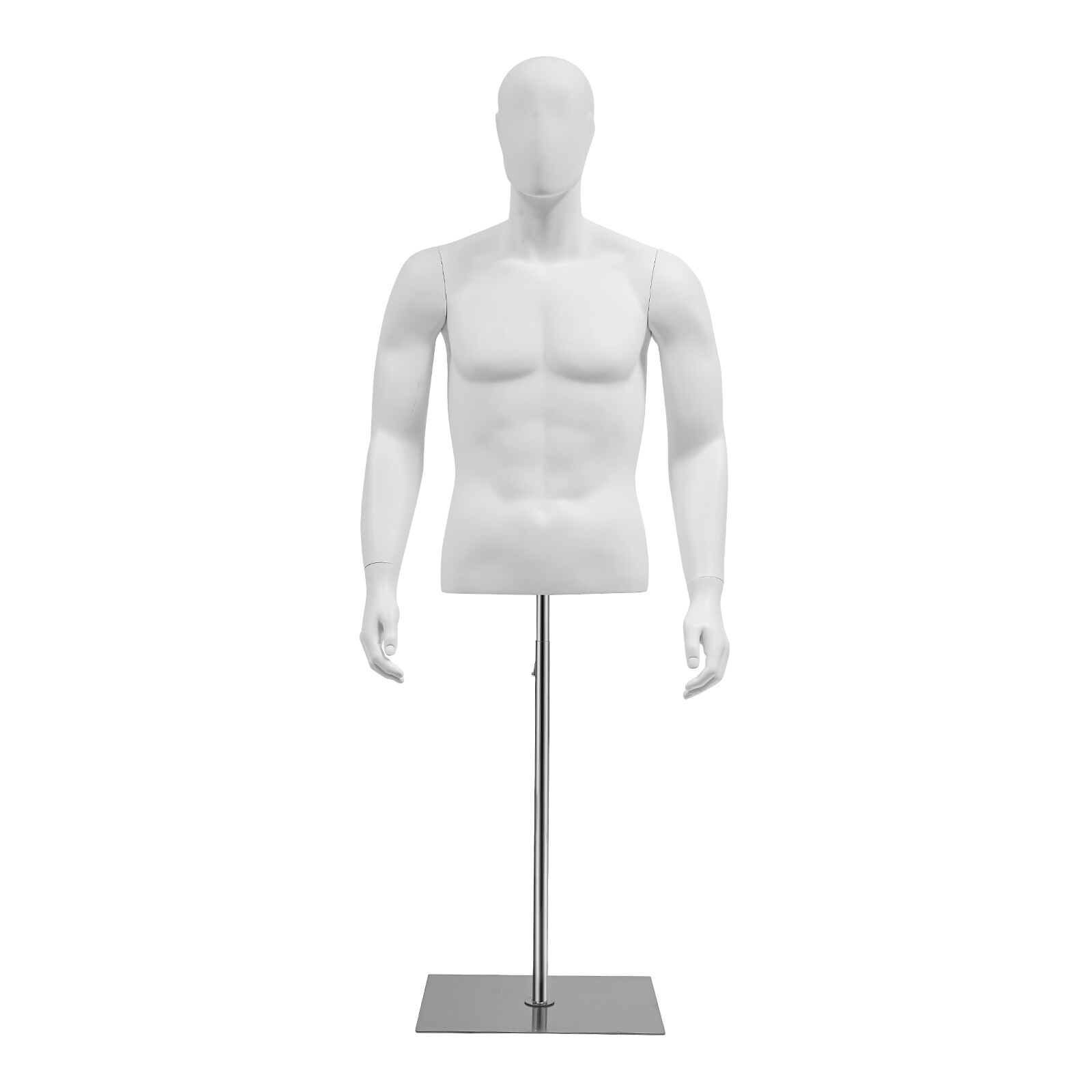 Male Mannequin Torso Manikin Dress Form 4.27-6.56ft Height Adjustable Detachable