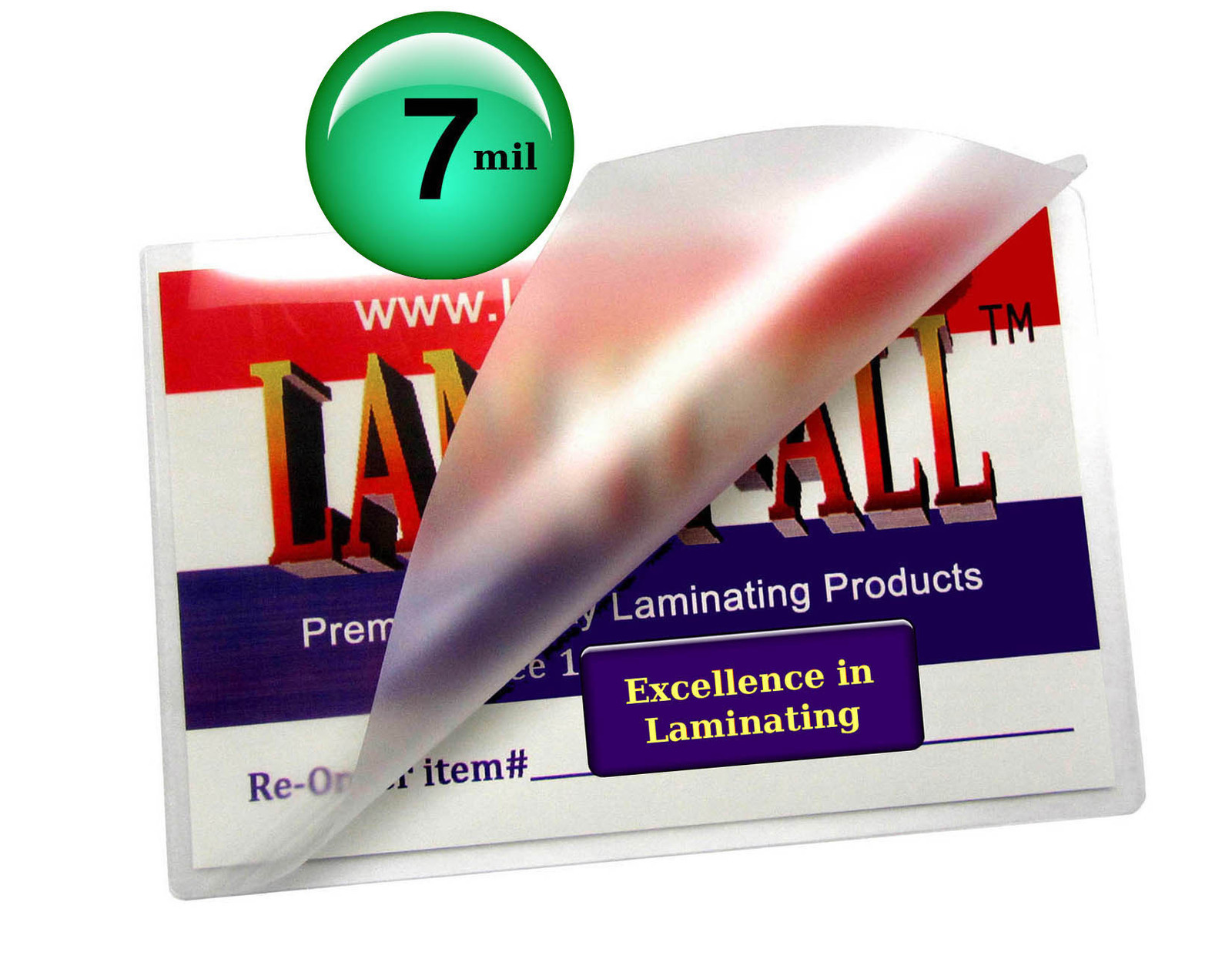 500/pack LAM-IT-ALL 7 Mil Military Card Hot Laminating Pouches 2-5/8 x 3-7/8