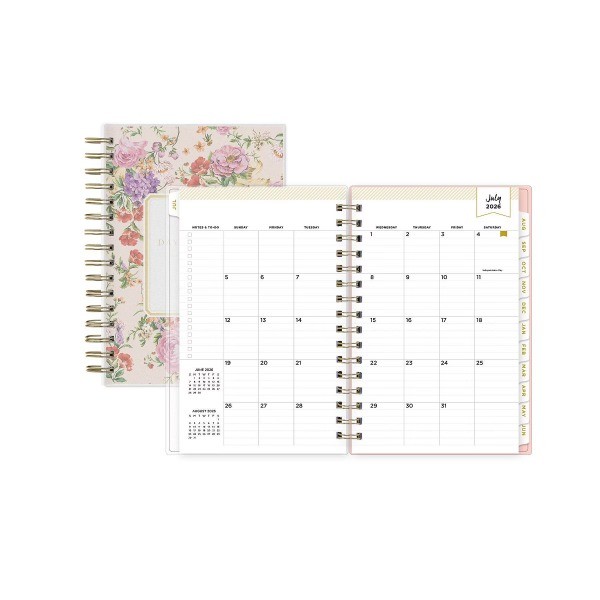 5"x8" 2026-2027 Planner Fiona Rose Blush Frosted Daily/Monthly