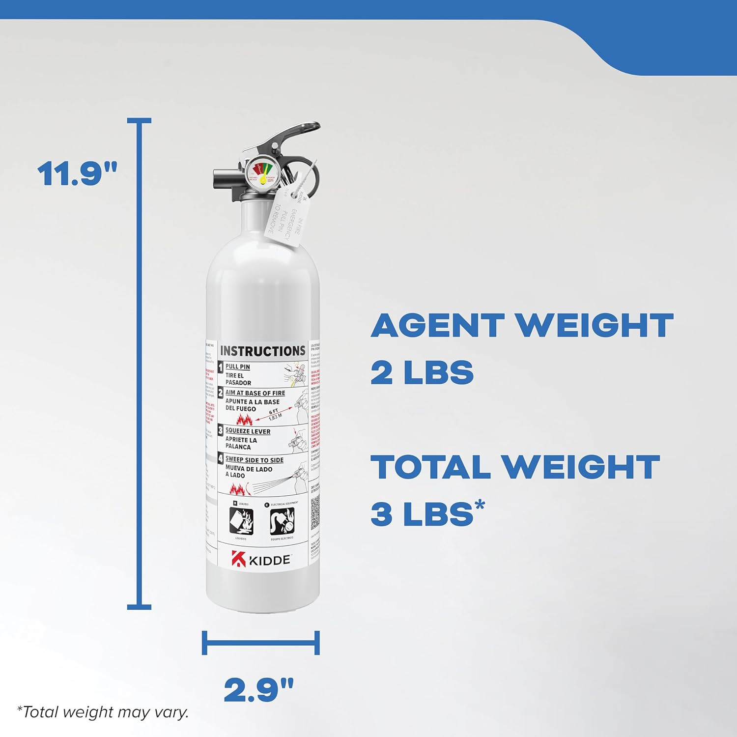Mariner PWC Marine Fire Extinguisher, 5-B:C, 3.3Lbs, Coast Guard Approved