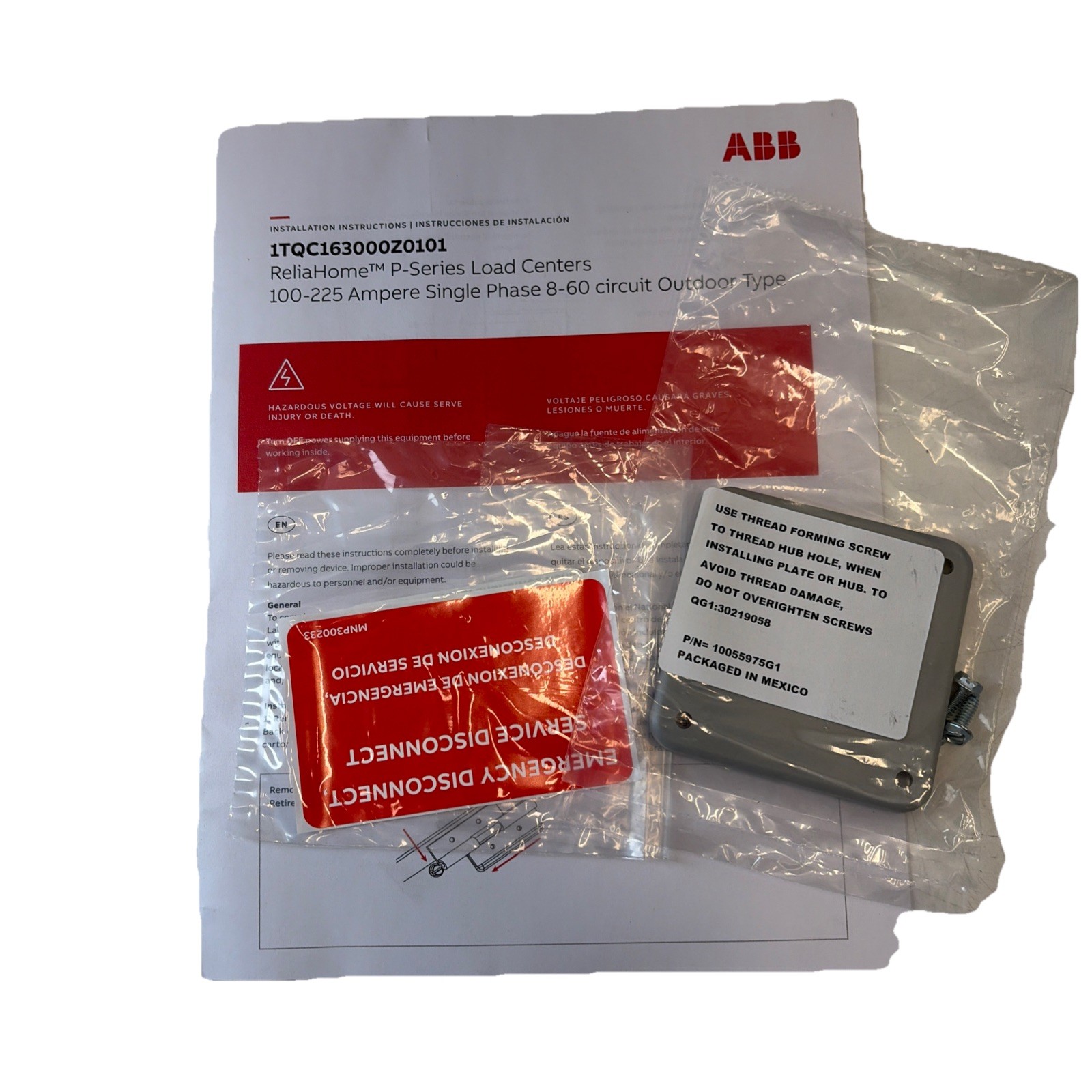 ABB 100 Amp 20/40 Main Breaker Outdoor Plug On Neutral Load Center Value Pack