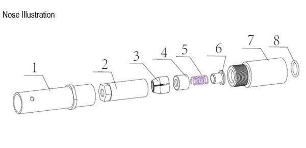 RATMG08 Nose for Huck® 1/4″ Magna-grip® Fasteners