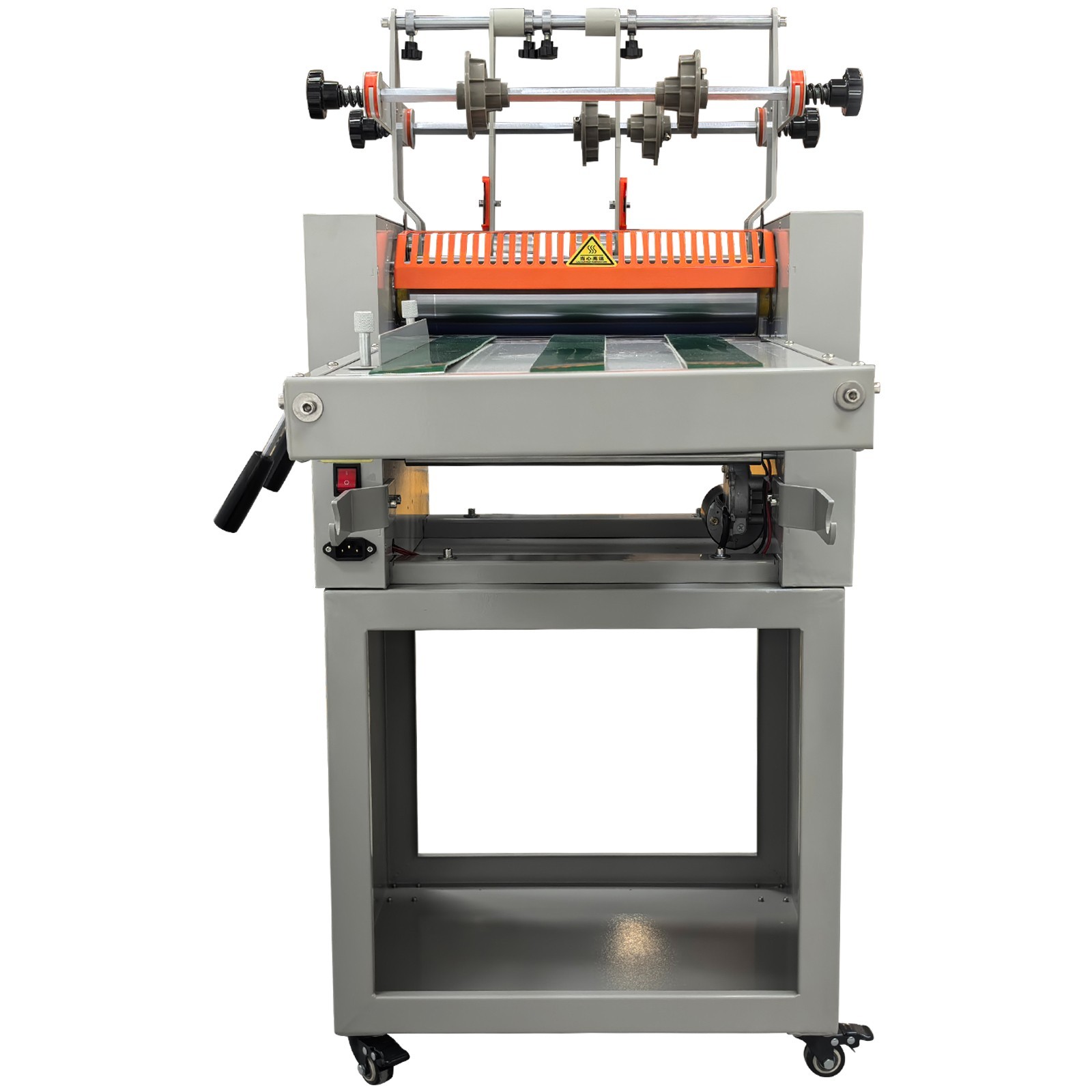 110V 32CM/12.6″ Vertical Roll Laminator Machine with Conveyor Belt, Cold Hot Ste