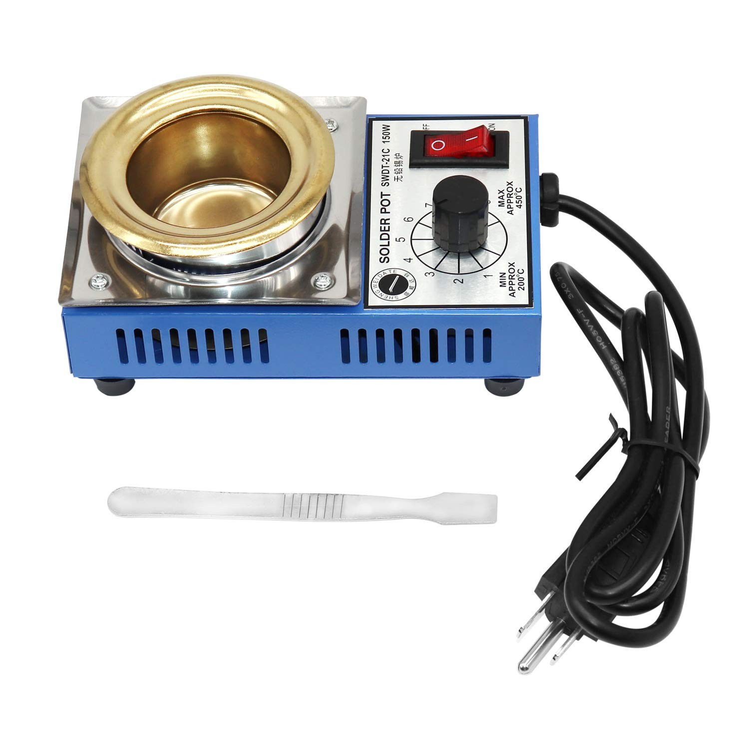 50mm 110V 150W Lead-Free Solder Pot with 500g Capactity & BGA Solder Paste Sc…