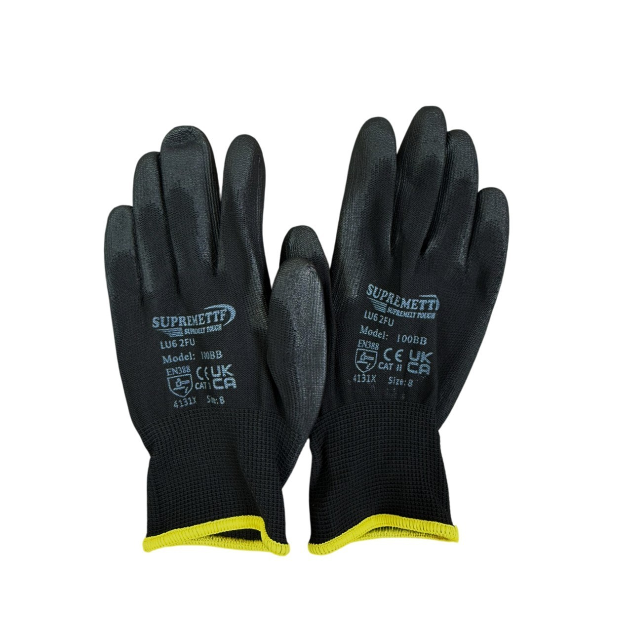 12 Pairs PU Coated Safety Work Gloves Glove Garden Grip Mens Builders Gardening