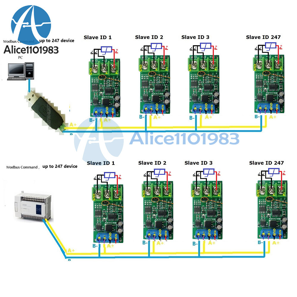 DC 8-25V PT100 RTD Converter RS485 Modbus Rtu Temperature Sensor Module