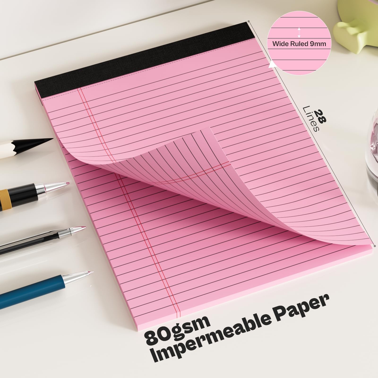 Legal Pads 8.5 x 11, 12 Pack Colored Note x 11 In, Multicolor – 12
