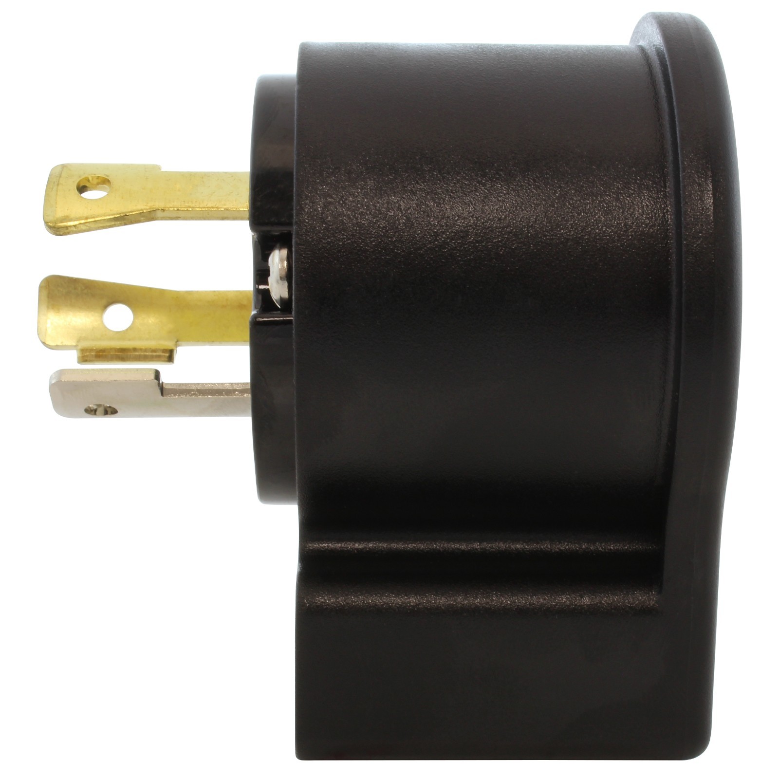AC WORKS® Right Angle NEMA L5‑30P Plug, 30A 125V Locking Male 3-Prong