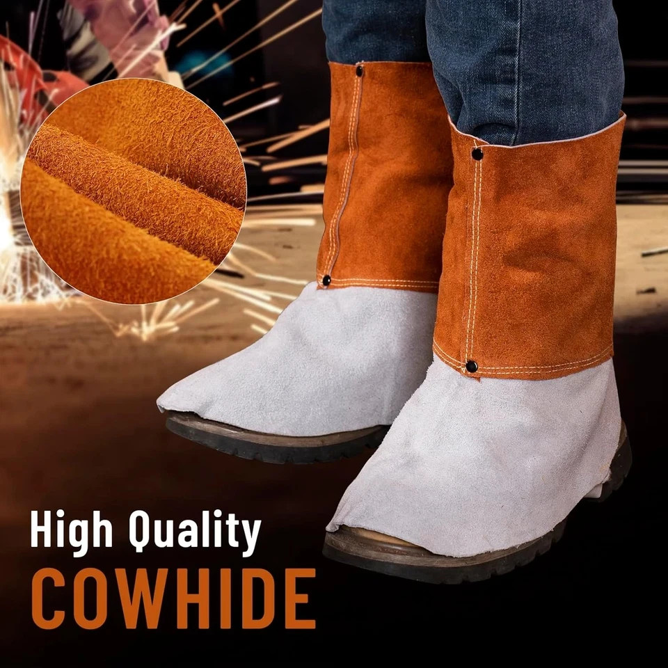 Leather Welding Spats – Heat and Abrasion Resistant Welding Boot Covers – Shoes