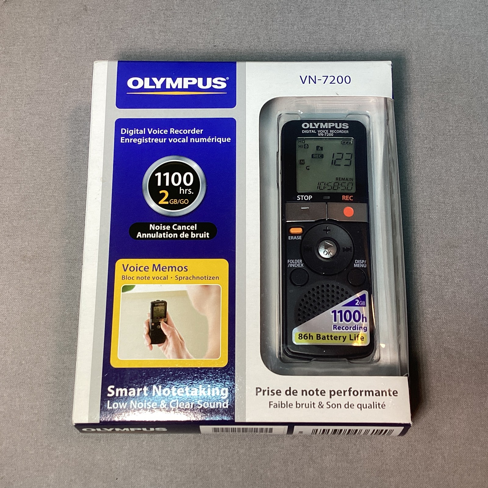 NEW Olympus VN-7200 Digital Voice Recorder 1100hrs 2GB Memo Smart Notetaking