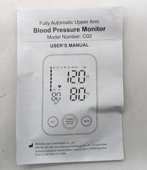 *OPEN BOX* Blood Pressure Monitor Upper Arm Machine – White