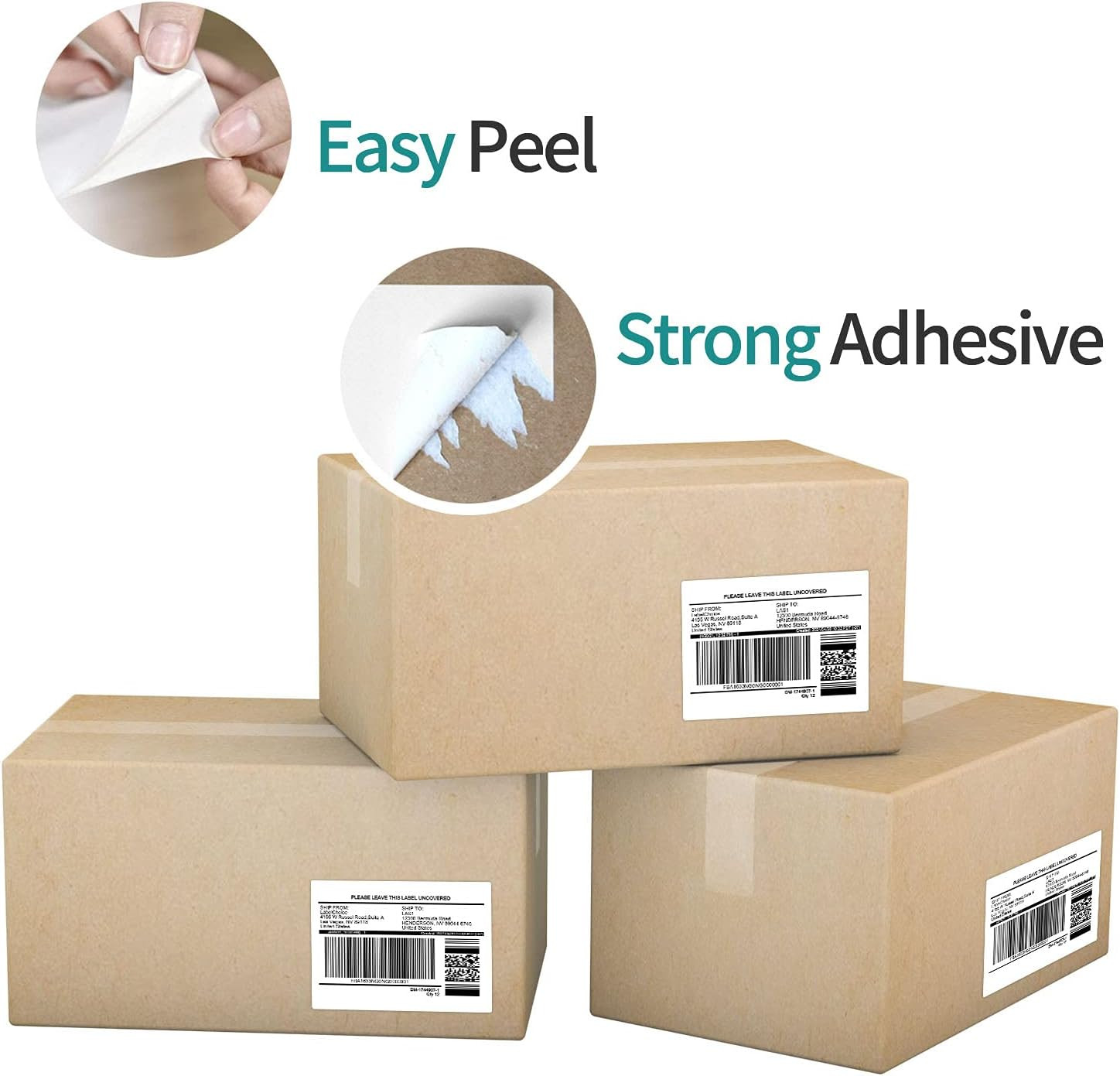 6000 Thermal Shipping Labels – 12 Rolls 4″x3″ for Zebra & Rollo Printers