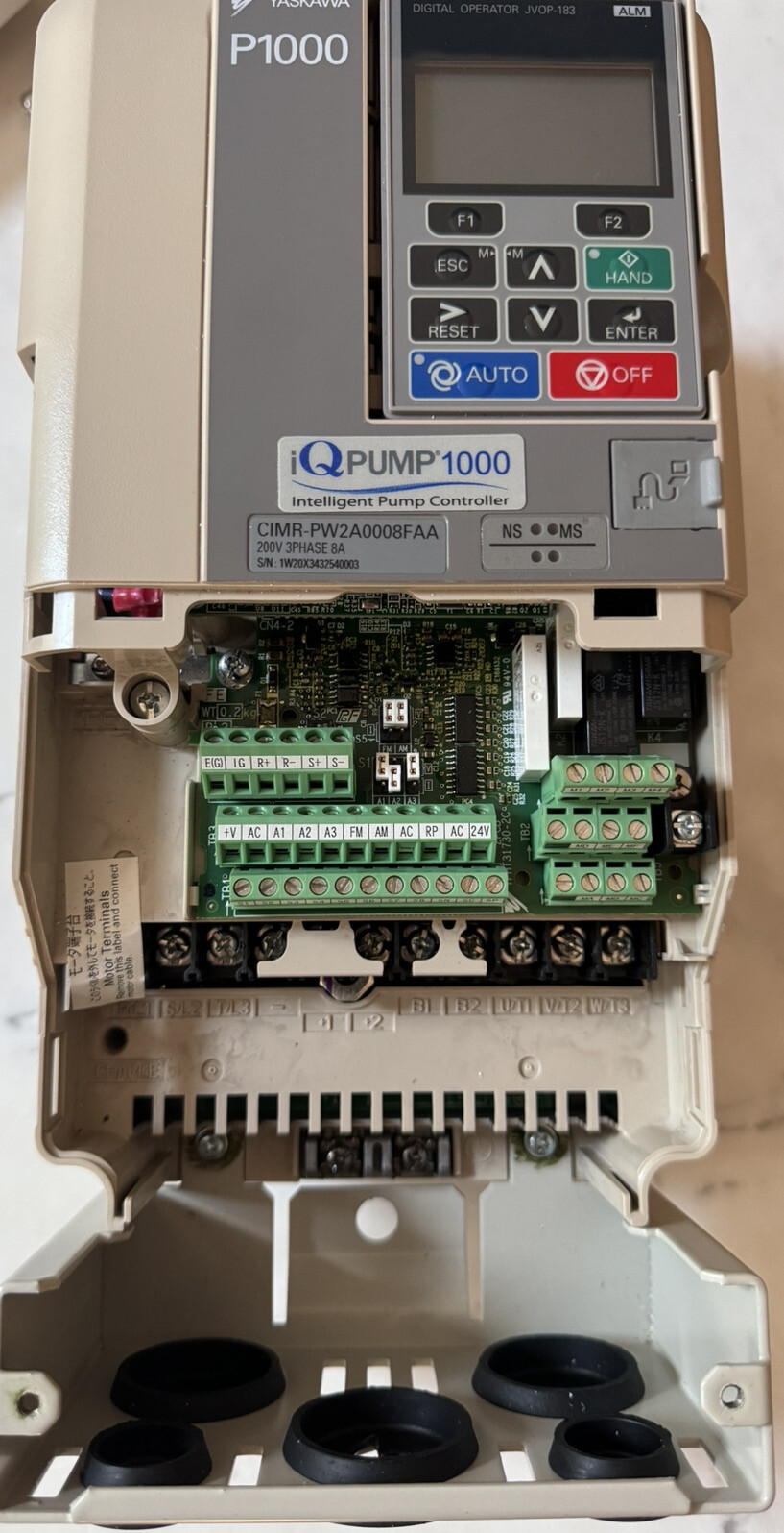 CIMR-PW2A0008FAA Yaskawa P1000 200V 3 Phase 8A Variable Frequency drive