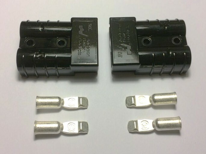 Anderson SB50 Connector 50 Amps Black Housing, 6, 8, or 10/12 Gauge Contacts