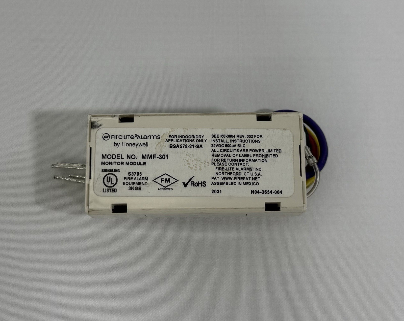 Fire-Lite MMF-301 Addressable Monitor Module Honeywell Fire Alarm NEW Open Box