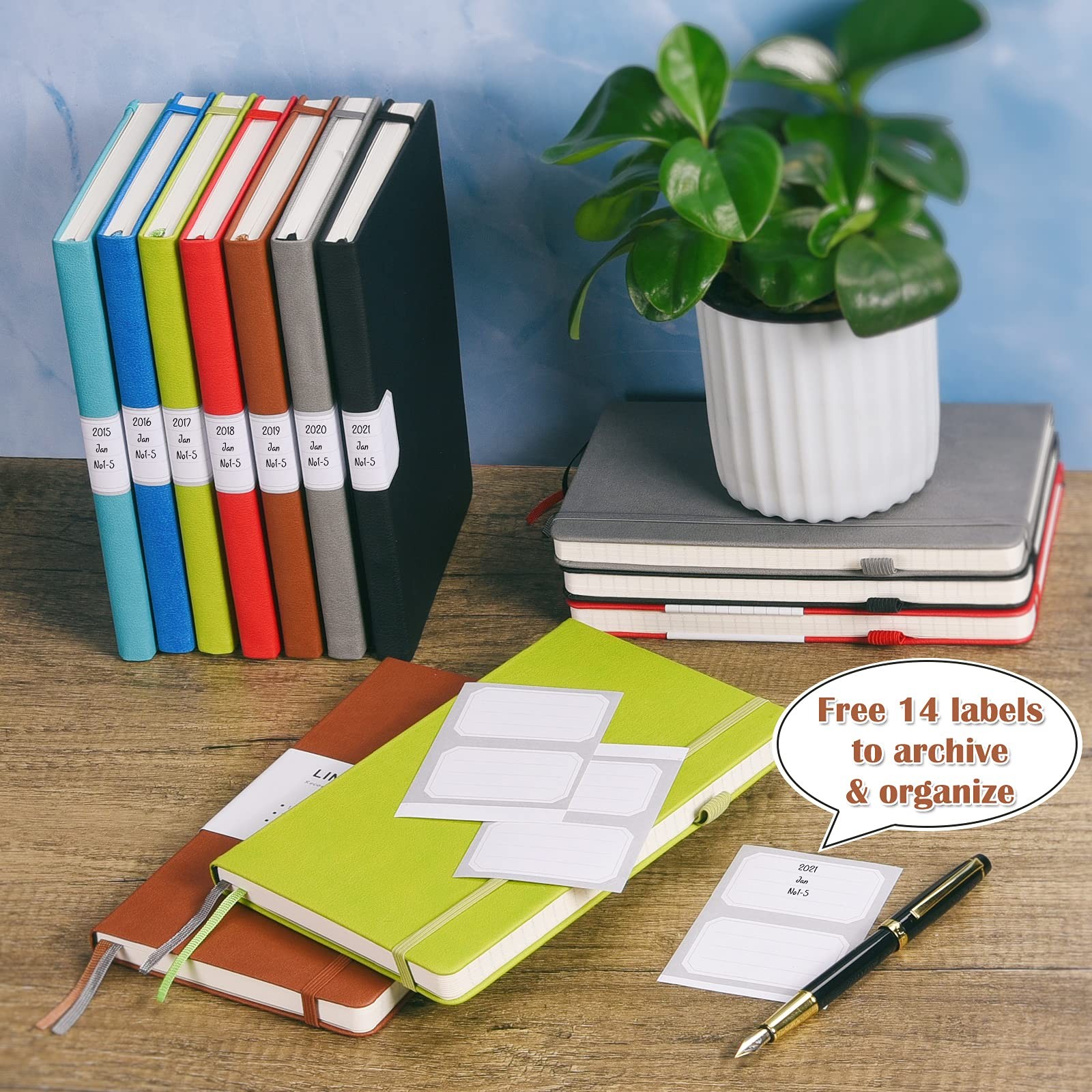 7 Pack Lined Journal Notebook, Hardcover PU Leather Notebook for Men Women, 1…