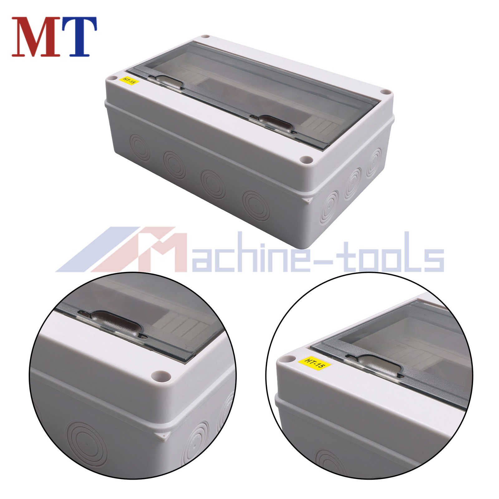 15 Way MCB Enclosure, IP65 Outdoor Rated, DIN Rail & Neutral Link
