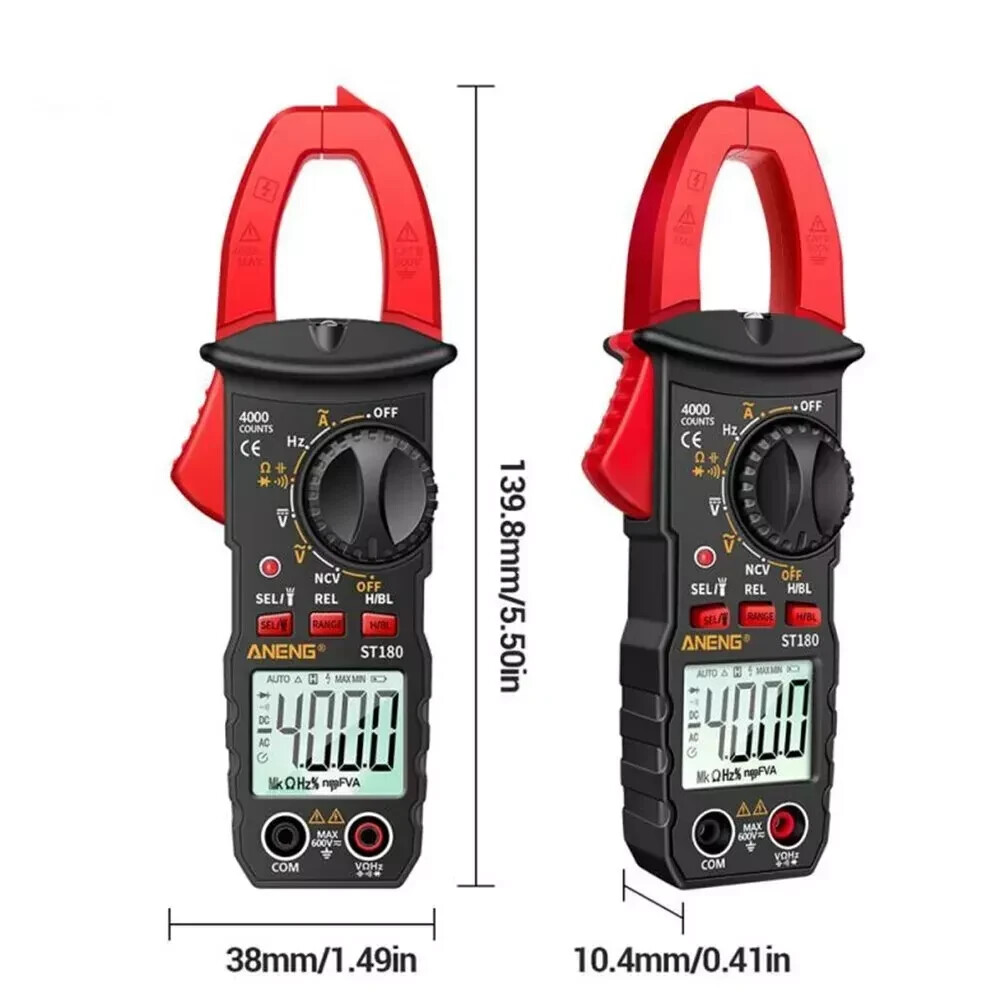 Digital Multimeter Tester AC DC Voltage RMS Amp Clamp Meter Auto Range Handheld
