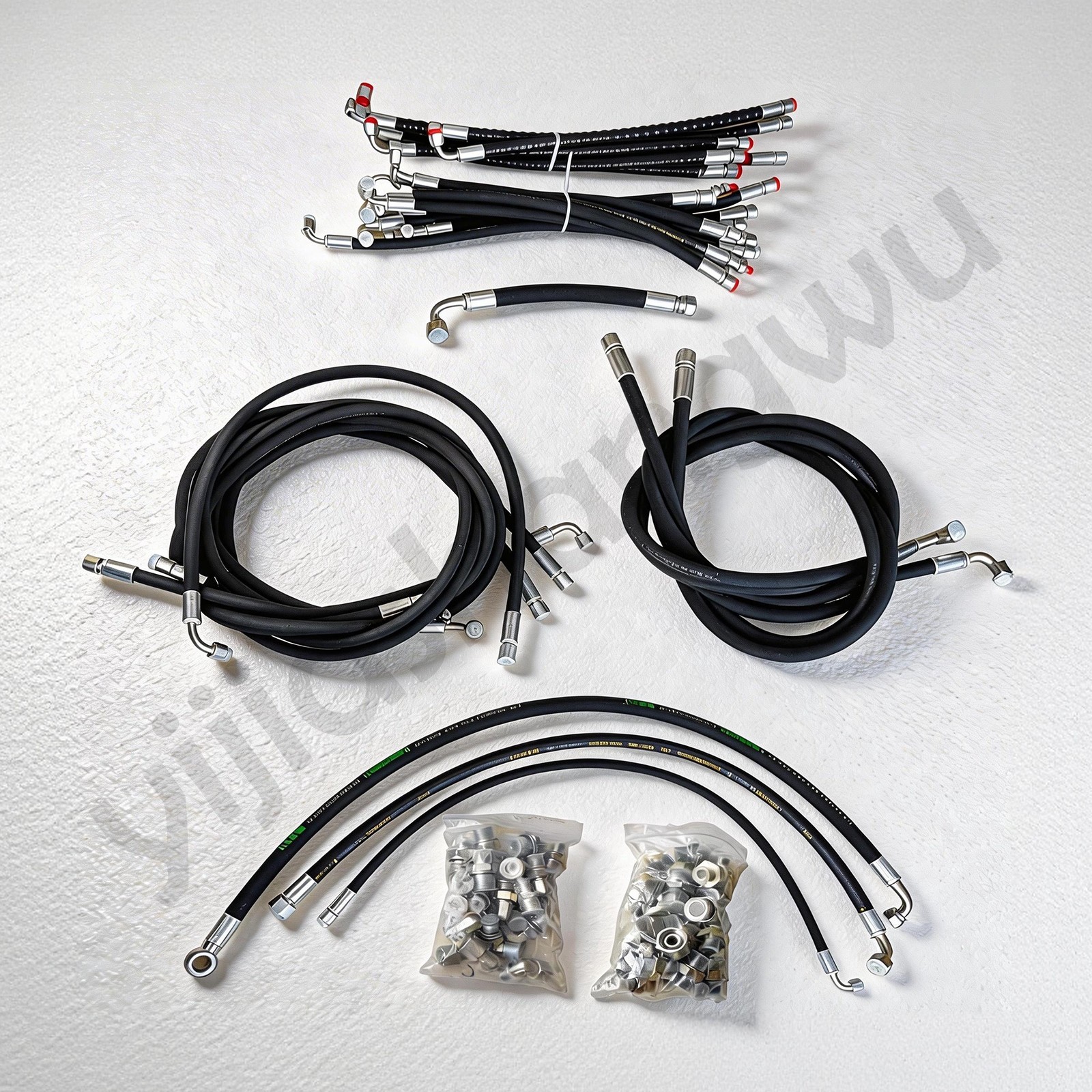 Chinese Mini Excavator Hydraulic Hose And Fitting Set Of 27 Hoses AGT Miva Rippa