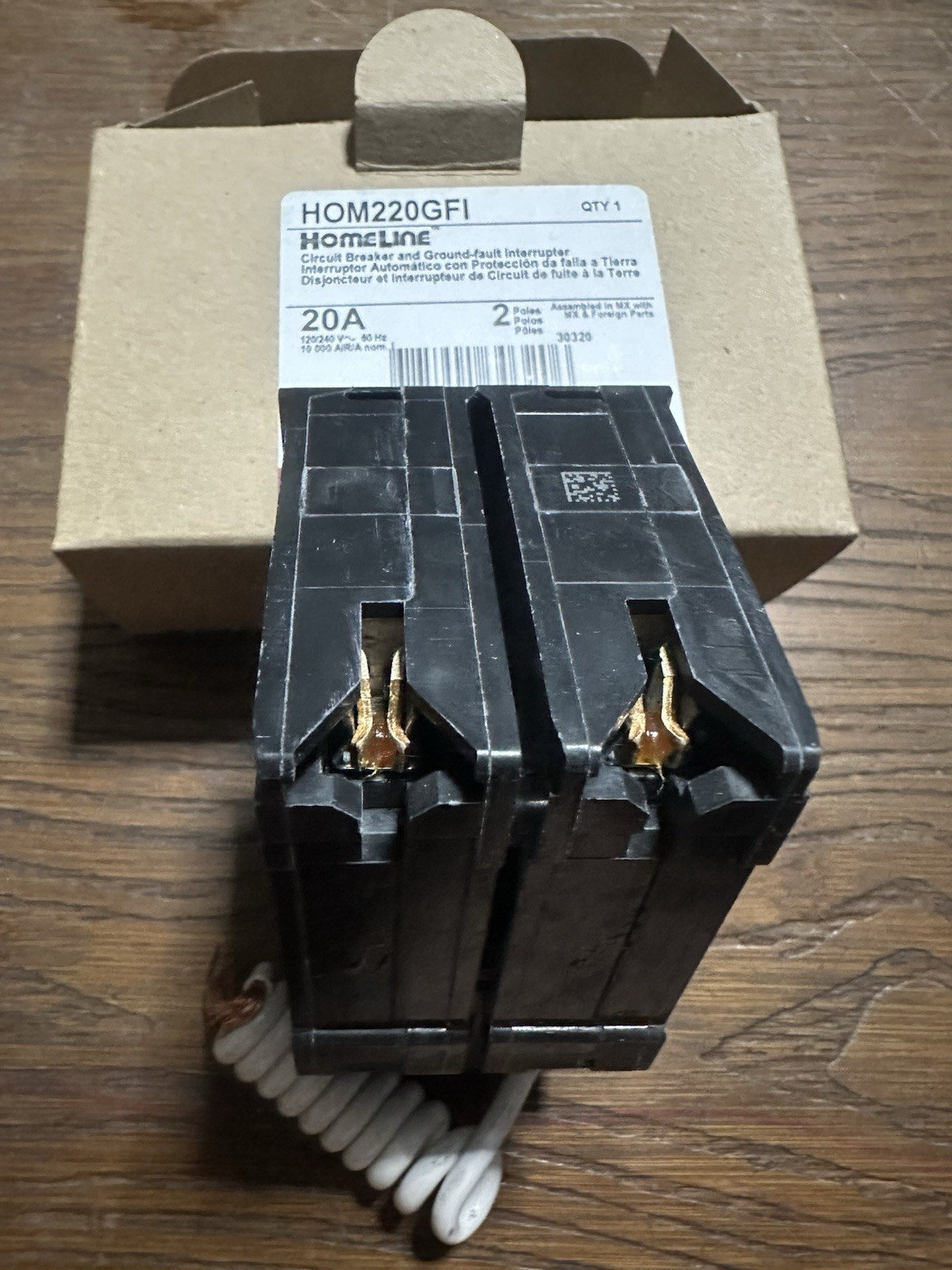 ⚡ Square D Homeline 20A 2-Pole GFCI Circuit Breaker HOM220GFI
