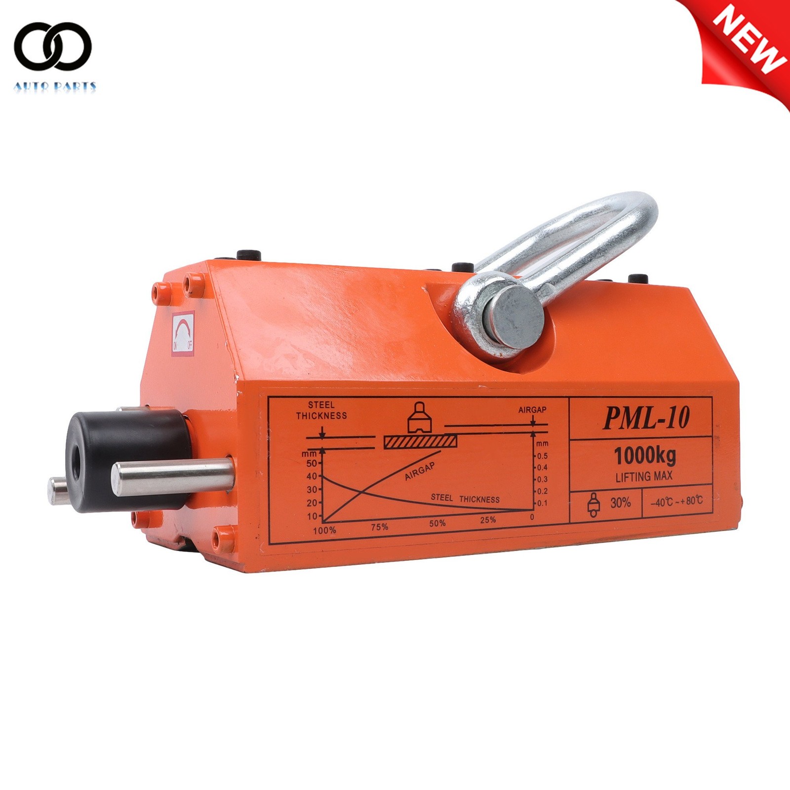 2200lbs 1000kg Steel Magnetic Lifter 2 Safety Factor, Heavy Duty Crane Hoist