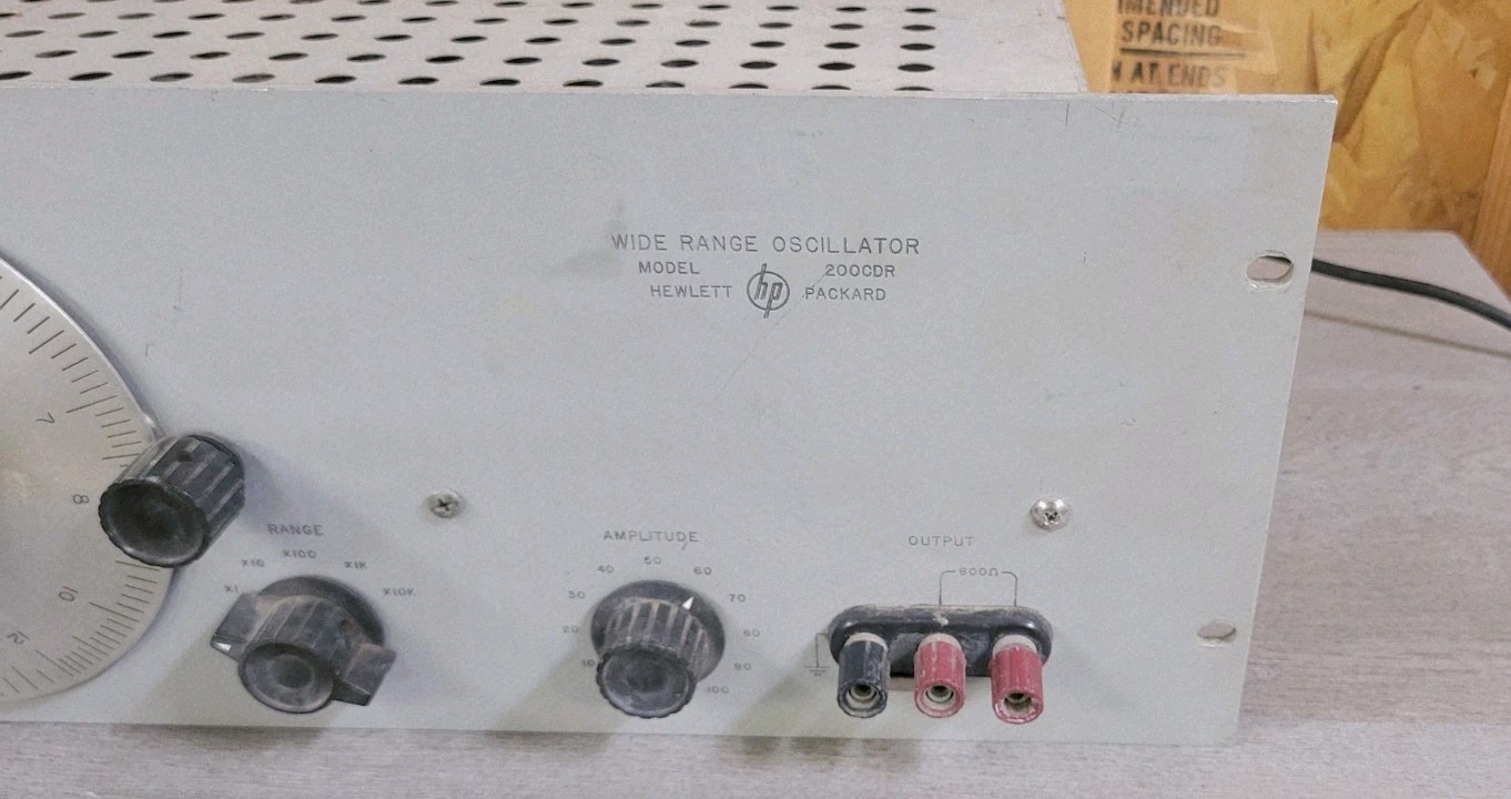 HP 200 CDR (Similar To 200 CD) Wide Range Oscillator Tested Working