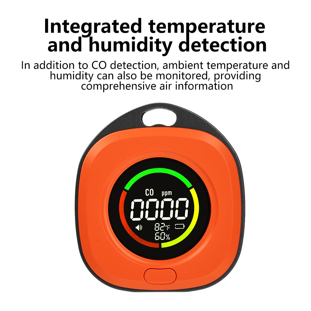 Carbon Monoxide Detector Real-Time Temperature Humidity CO Gas Monitor Device