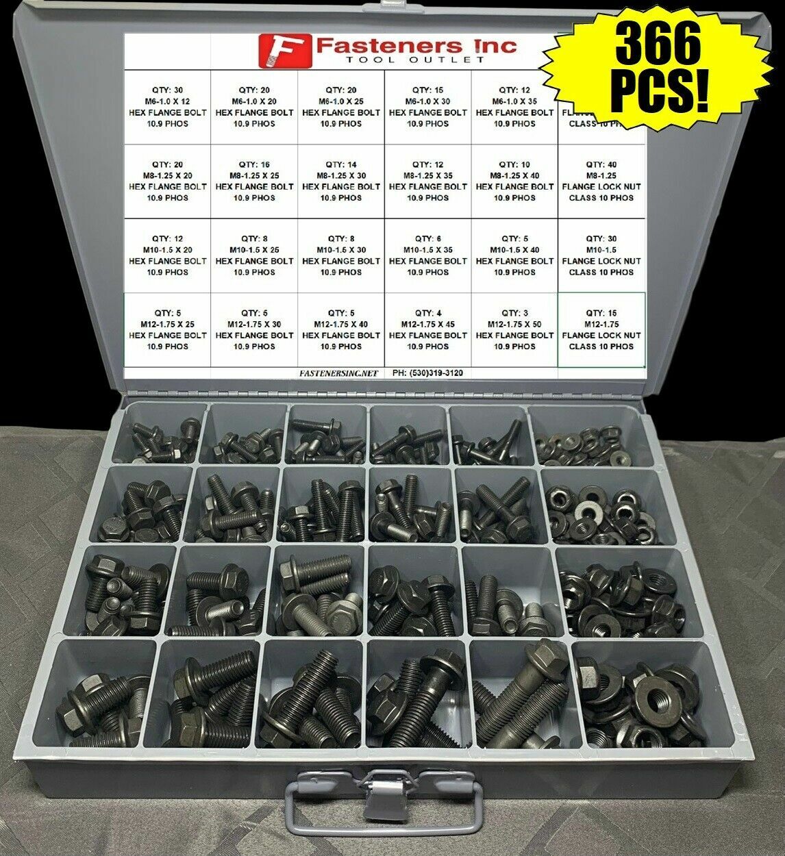 (Choose Length & Qty’s) M10-1.5 Grade 10.9 Metric Flange Bolts Black Phos & Oil