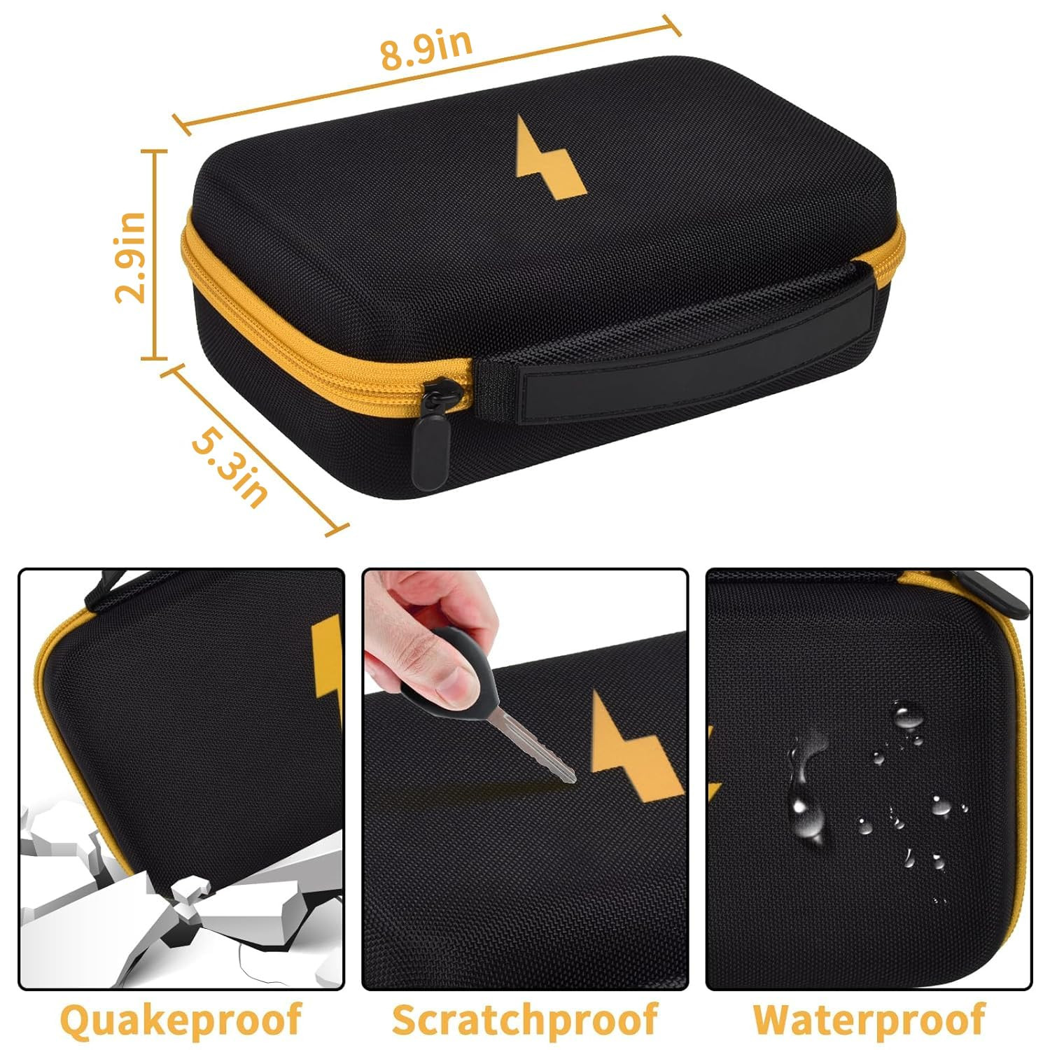 Protective Travel Storage Bag Hard Carrying Case for Fluke 87-V/ 88V/ 15B+/ 17B