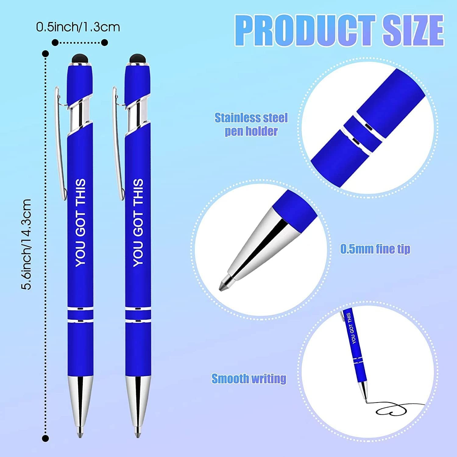 Greengines 100 PCS Inspirational Pens Bulk, 1 Count (Pack of 100), Multicolor