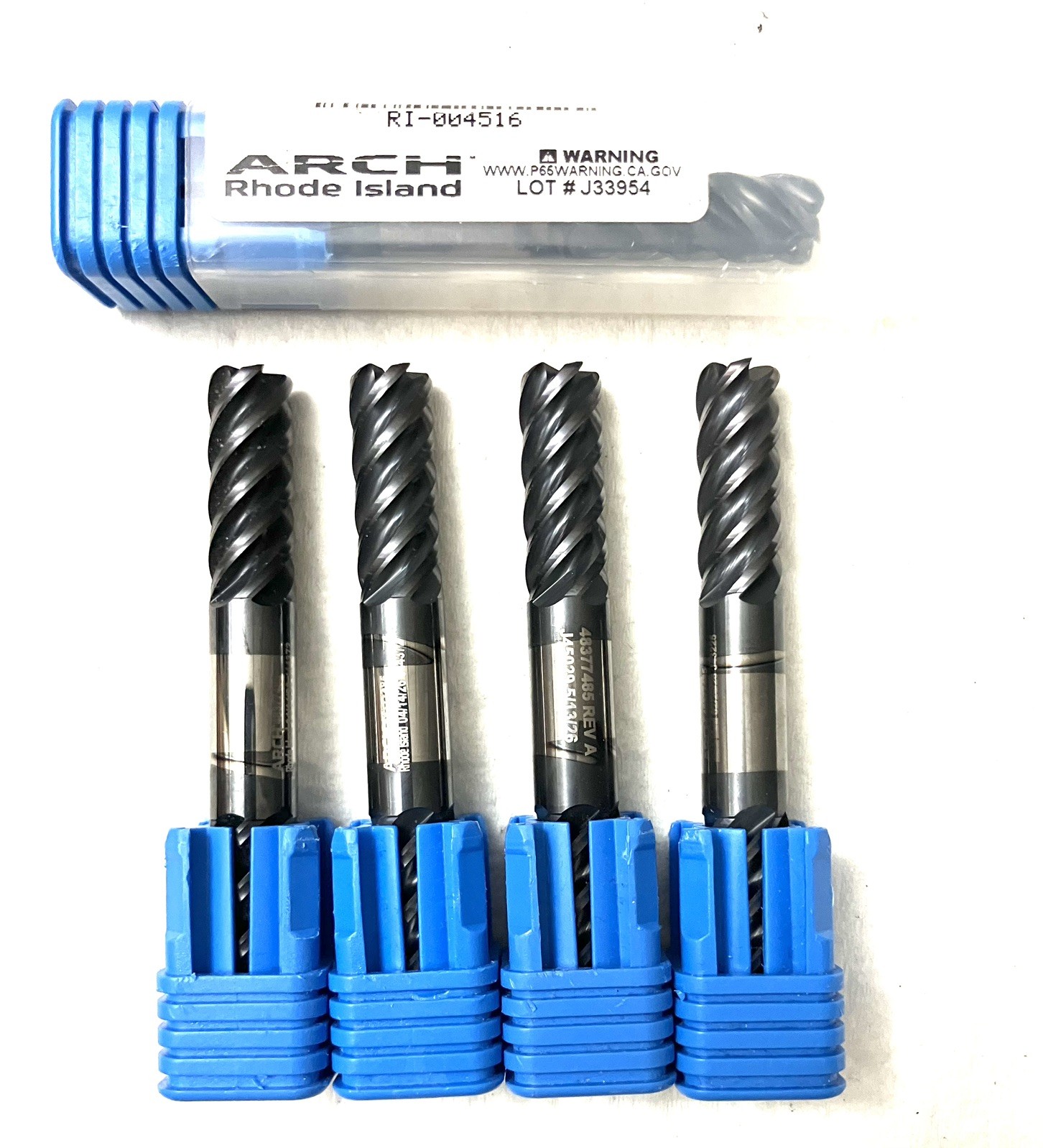 ARCH 3/8 5FL Double End Corner Radius End Mill .060R Solid Carbide AlTiN NEW