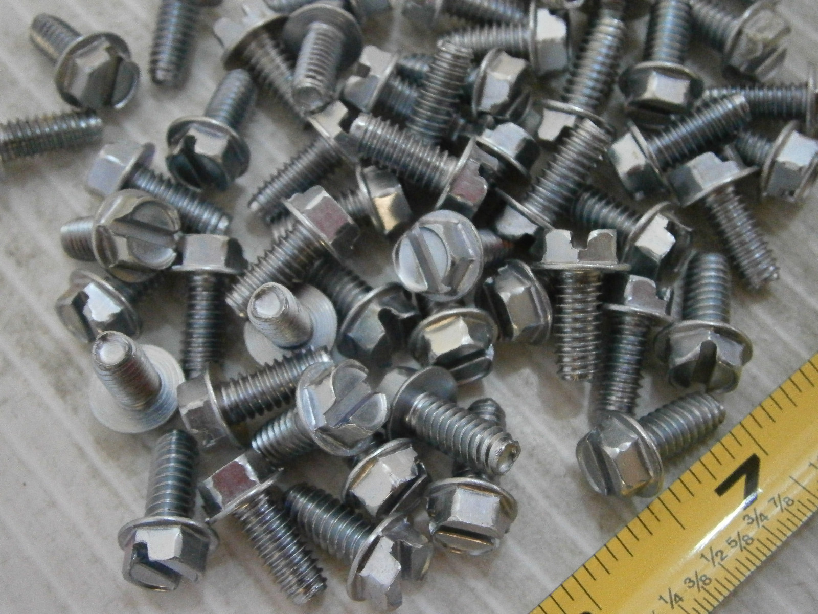 Mach Screws 12/24 x 1/2 Slot Hex Washer Head Steel Zinc Taptite lot of 50 #485