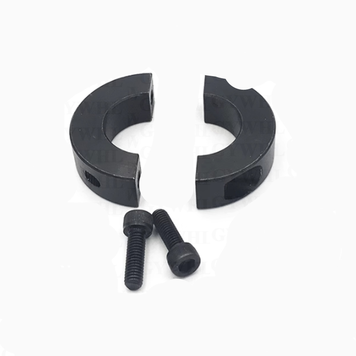 Black 45# Steel Clamp Collar Double Split 6mm To 150mm Shaft Collar With Bolts