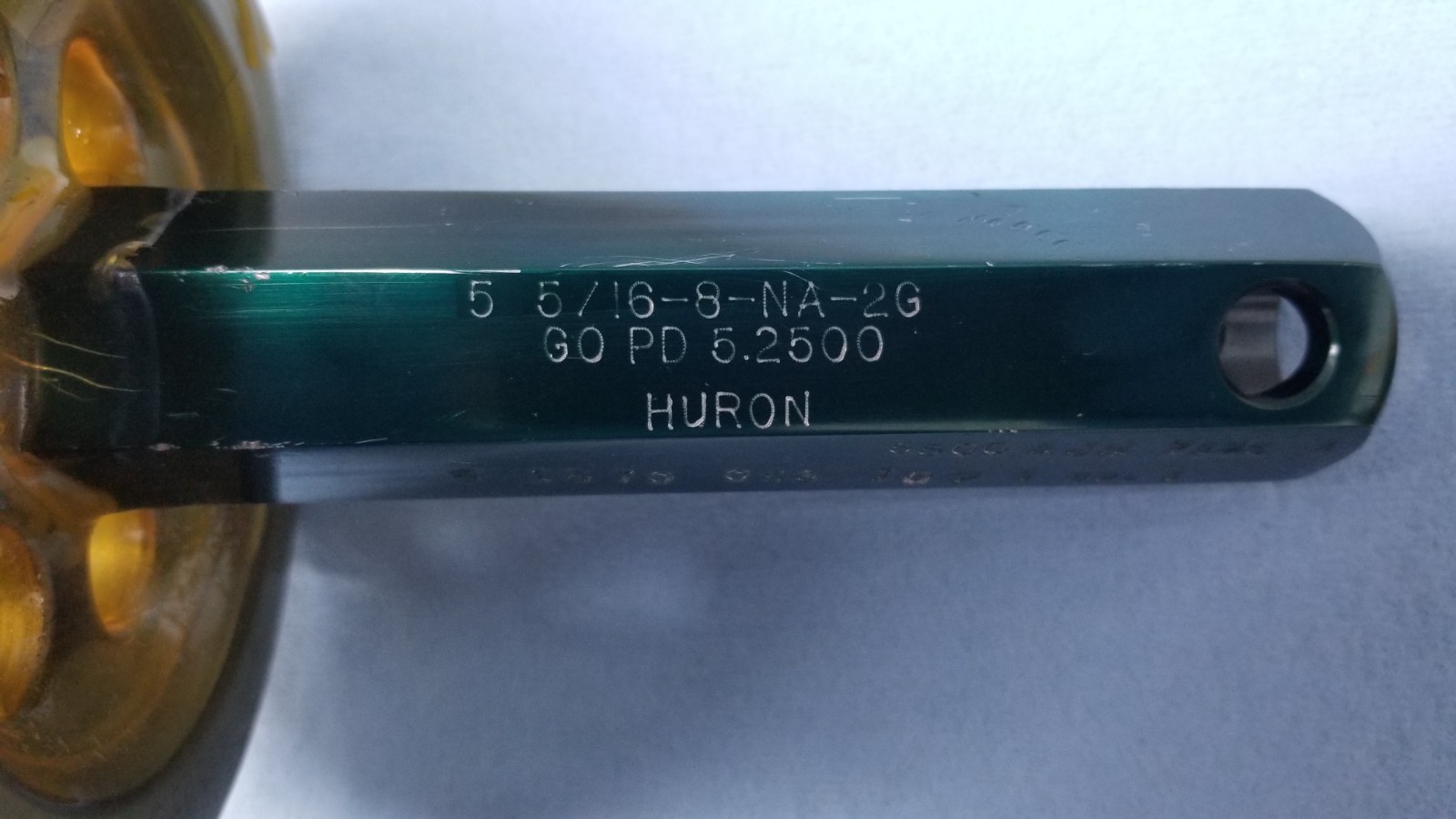 Huron 5-5/16-8-NA-2G Thread Plug Gages GO & NO-GO PD:5.2500 PD:5.2740 DC-10