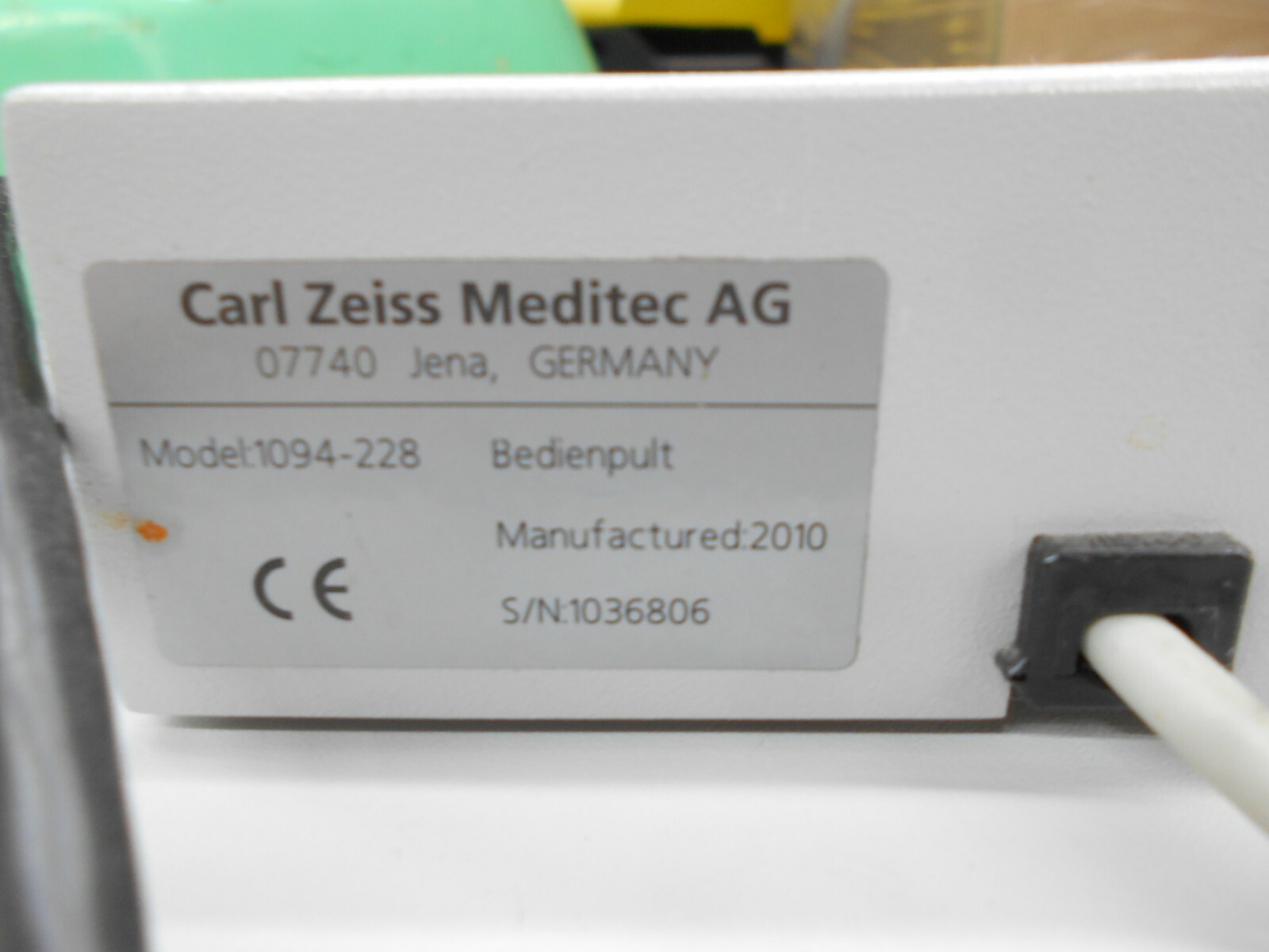 ZEISS FF450PLUS FUNDUS CAMERA 1087 183 W/ ADJUSTABLE TABLE & REMOTE 1094 228
