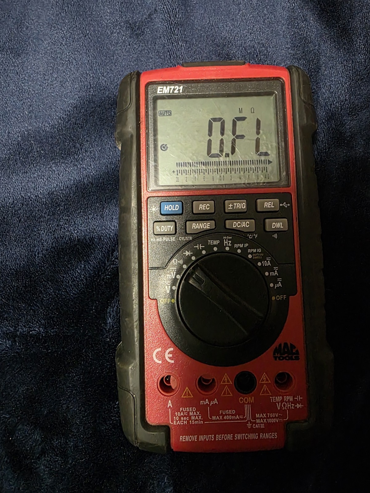 MAC Tools EM721 CAT III 1000V Digital Multimeter