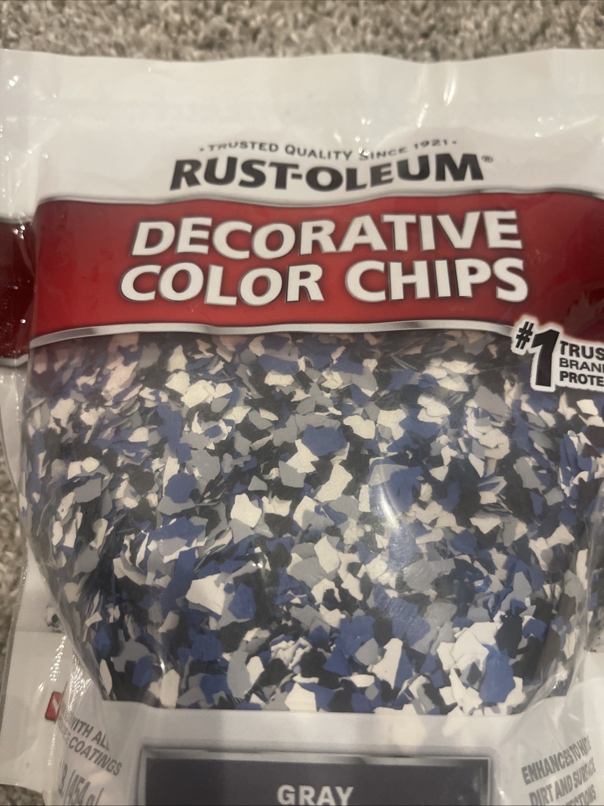 Rust-Oleum 1 lb. Micro Blue/Gray Decorative Color Chips For Paint