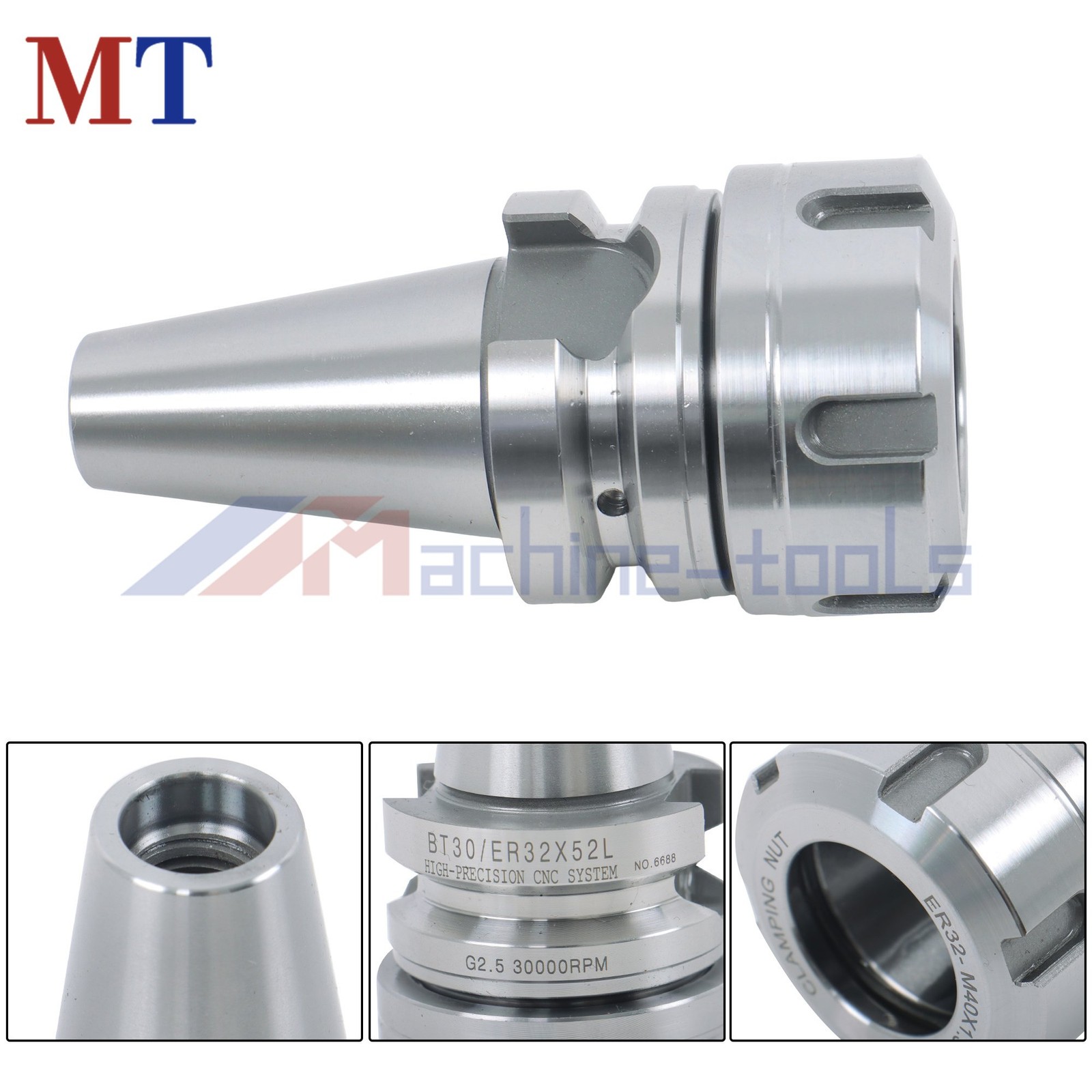 4 Pack High Speed BT30 ER32 Tool Holder 2.05 Inch 20000RPM G2.5 Precision