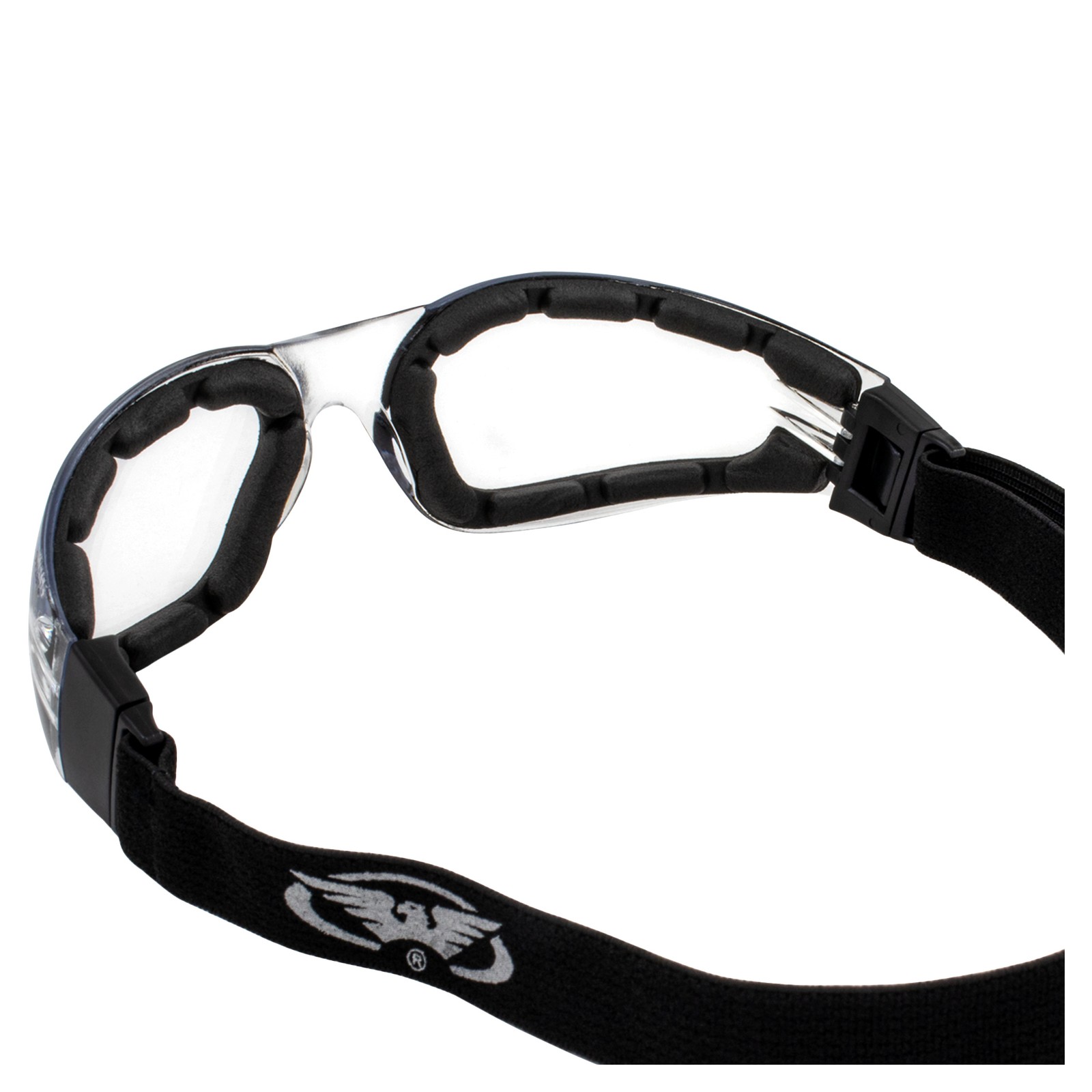 2 Pairs Global Vision Ideal Padded Motorcycle Goggles Z87.1 w/ Clear Smoke Lens