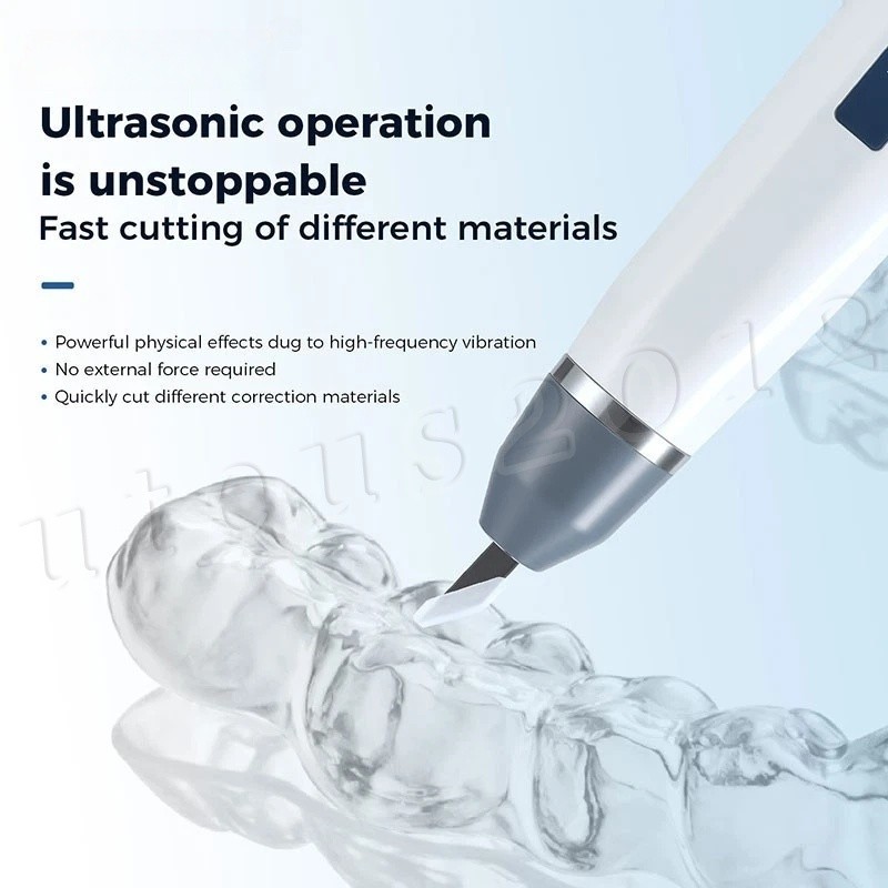 Ultrasonic Cutter Ultrasonic Cutting Knife for Plastic PVC PET w/ 5 Blades