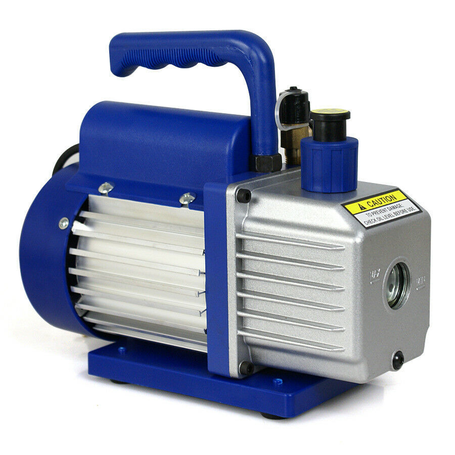 1 Stage 3.5CFM Rotary Vane Vacuum Pump 1/4HP HVAC Air Refrigerant Aluminum Shell