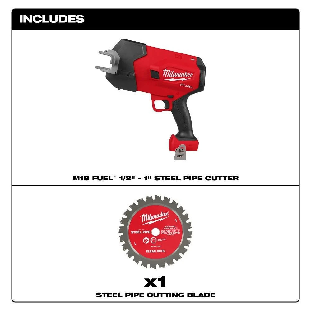 Milwaukee 3469-20 M18 FUEL 18V ½”-1” Steel Pipe Cutter