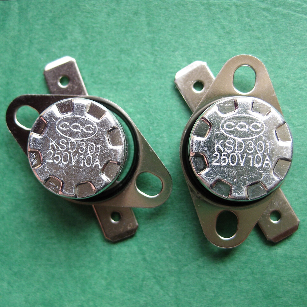 2pcs KSD301 60°C / 140°F Degree Celsius N.O. Temperature Switch Thermostat