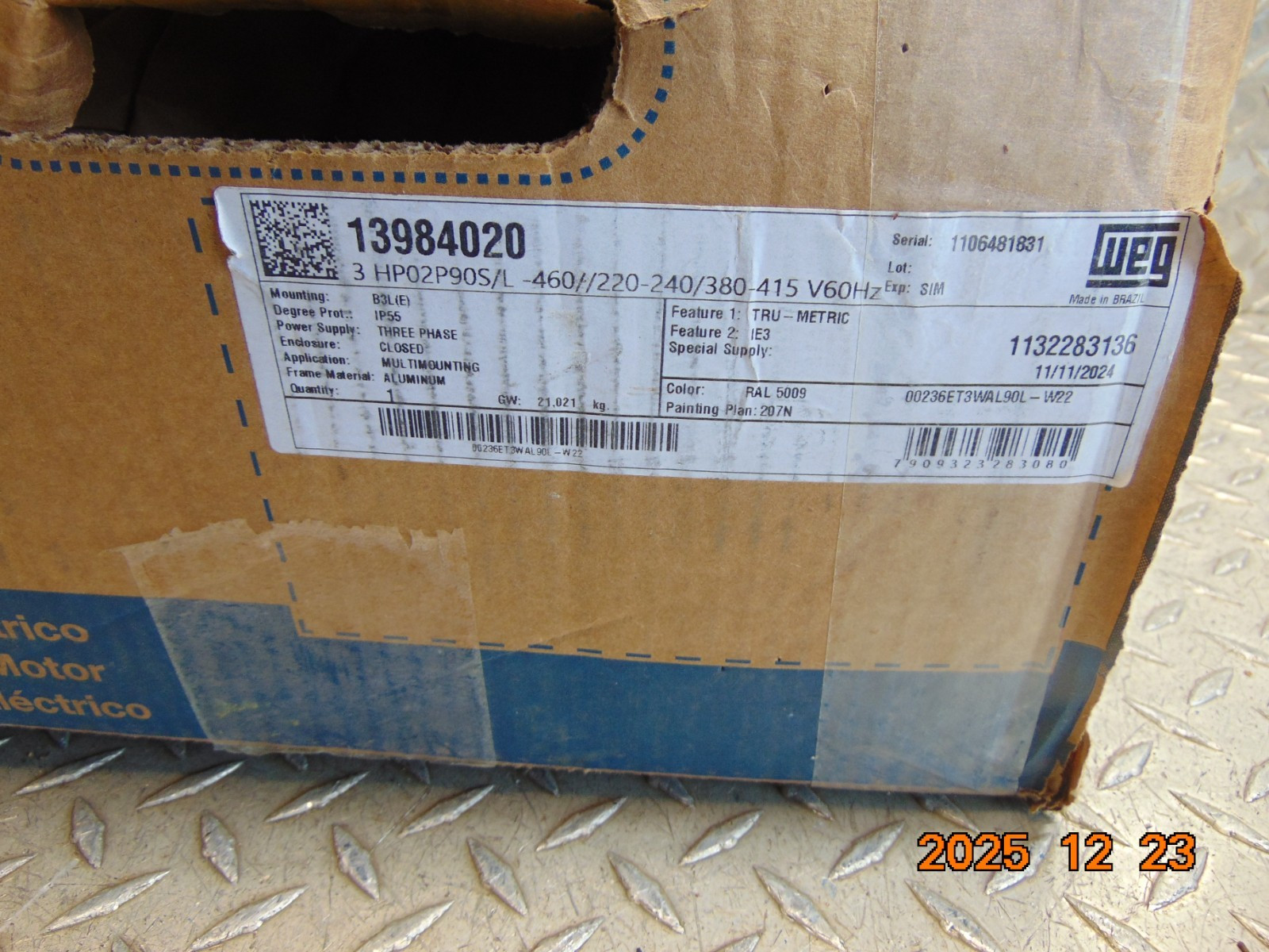 WEG 00236ET3WAL90L