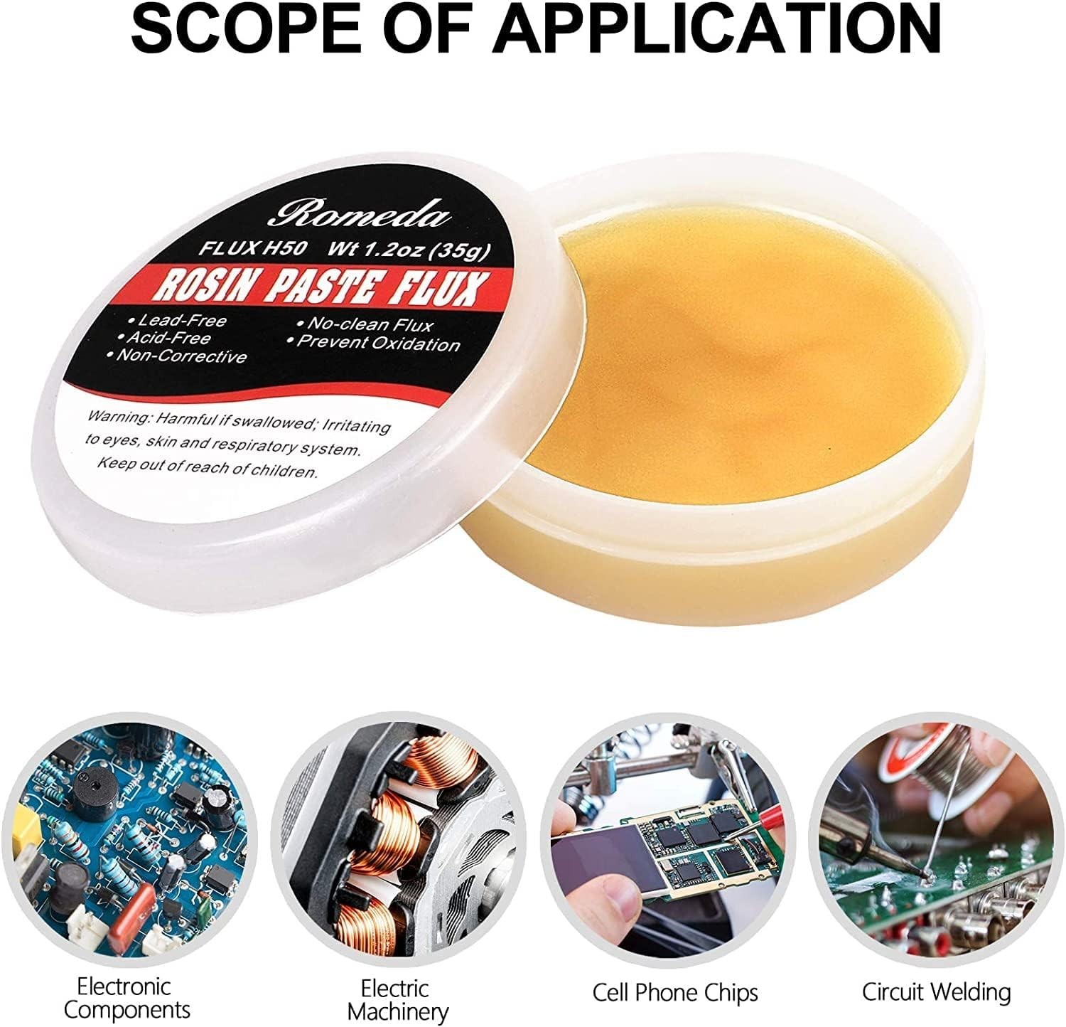 2 Jar Solder Flux, Flux for Soldering, Rosin Soldering Flux Paste for Lead-Free