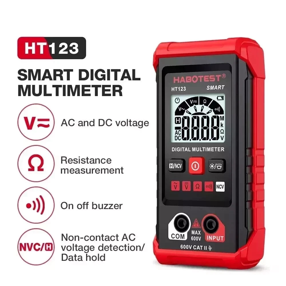 Digital Multimeter AC DC Voltmeter Ammeter Ohmmeter Volt Tester Meter WITH PROBE