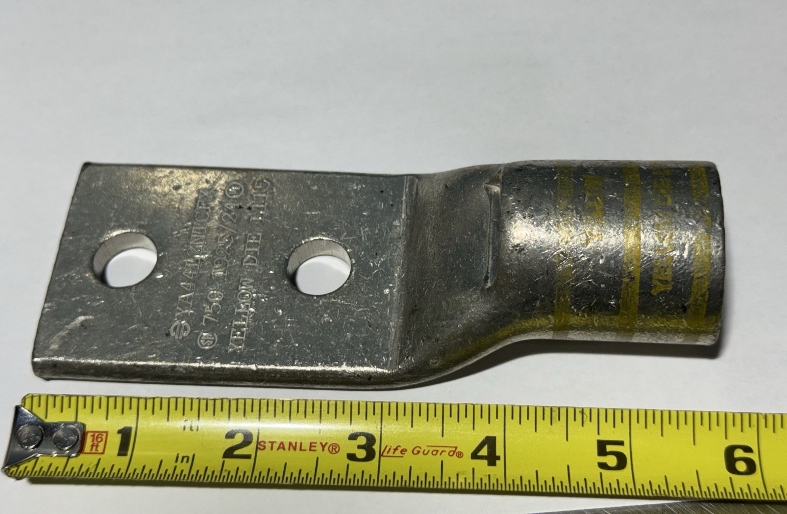 YELLOW DIE L115 – YA44L2NTCFX COPPER COMPRESSION CRIMP TERMINAL
