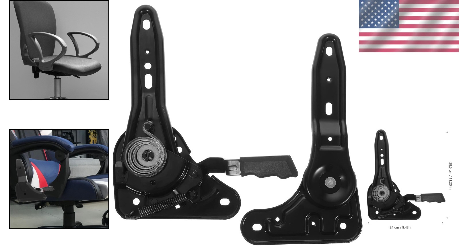 Metal Multi-Angle Chair Adjuster for Gaming & Office – 180° Swivel