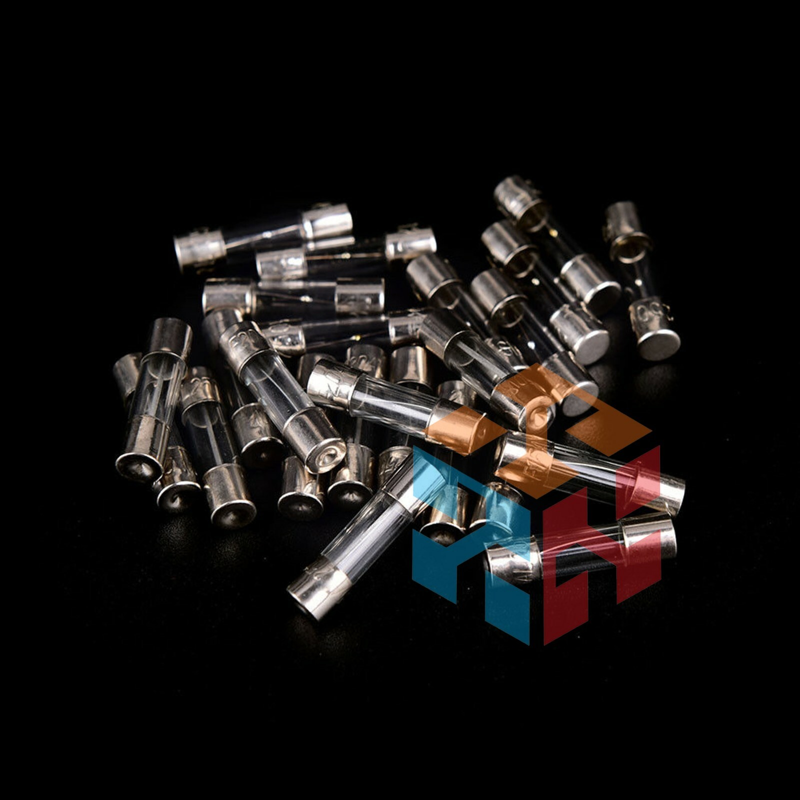 100Pcs 5x20mm Quick Blow Glass Tube Fuse Assorted Kits Fast Action Glass Fuses