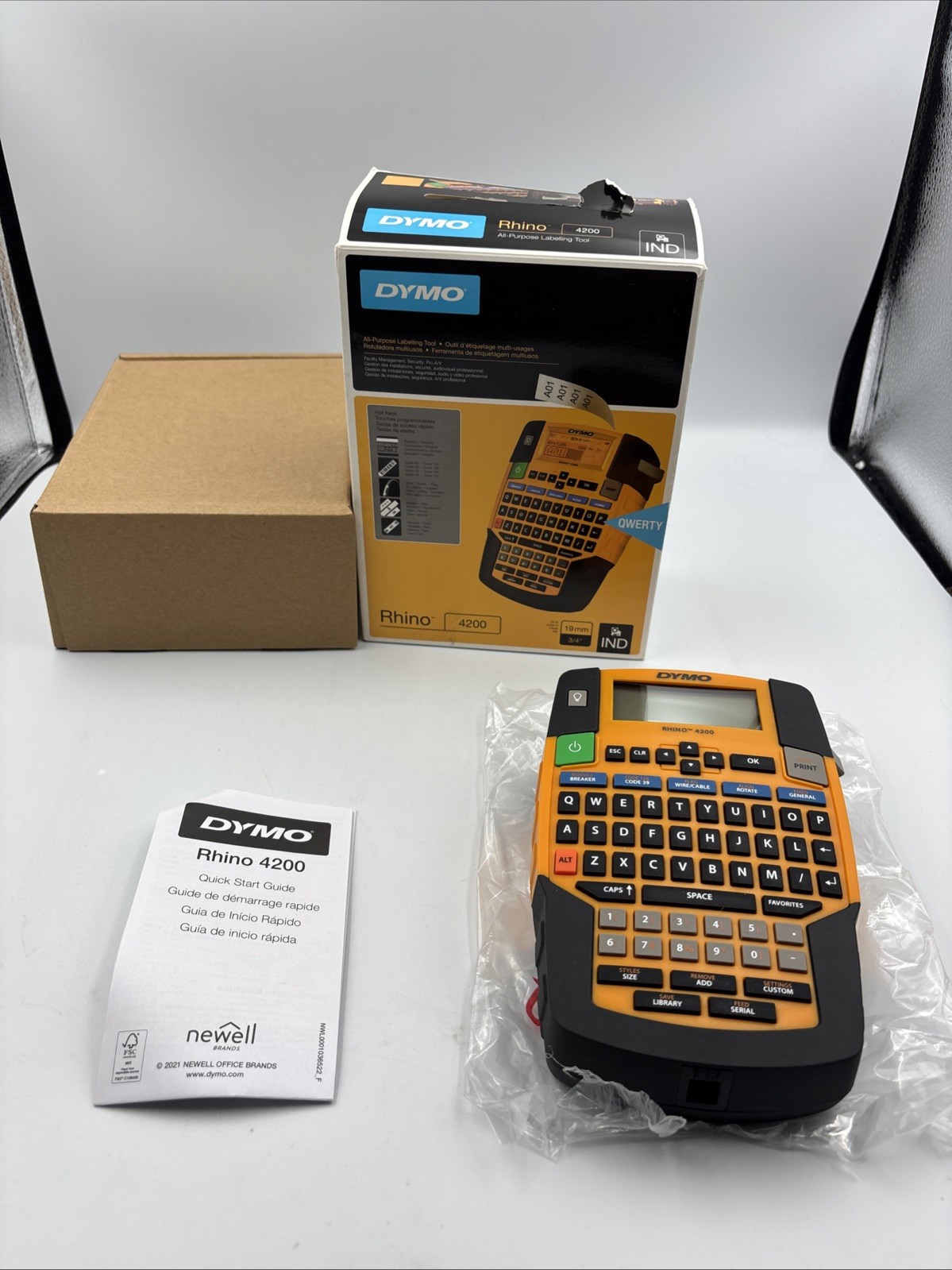 DYMO Rhino 4200 Industrial Label Maker Printer – Open Box, Unit Only No Tape